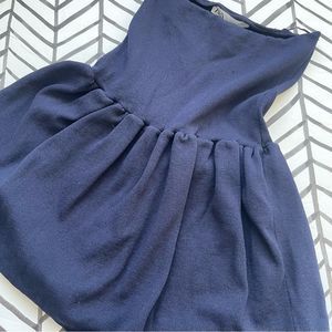 Zara Navy Blue strapless top